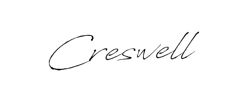 Create a beautiful signature design for name Creswell. With this signature (Antro_Vectra) fonts, you can make a handwritten signature for free. Creswell signature style 6 images and pictures png