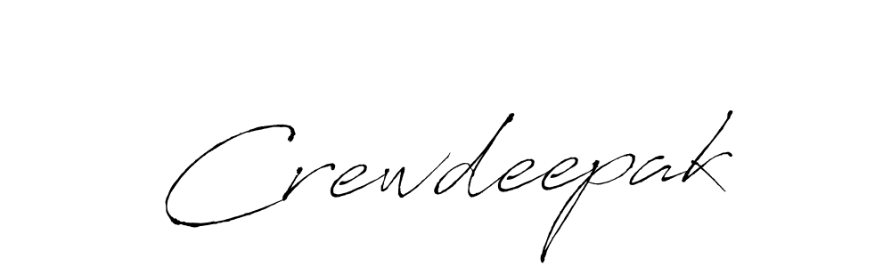 Design your own signature with our free online signature maker. With this signature software, you can create a handwritten (Antro_Vectra) signature for name Crewdeepak. Crewdeepak signature style 6 images and pictures png