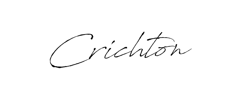 Use a signature maker to create a handwritten signature online. With this signature software, you can design (Antro_Vectra) your own signature for name Crichton. Crichton signature style 6 images and pictures png