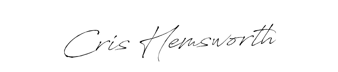 It looks lik you need a new signature style for name Cris Hemsworth. Design unique handwritten (Antro_Vectra) signature with our free signature maker in just a few clicks. Cris Hemsworth signature style 6 images and pictures png