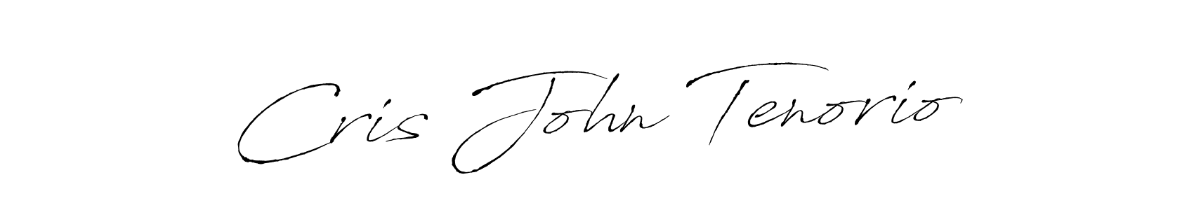 How to make Cris John Tenorio name signature. Use Antro_Vectra style for creating short signs online. This is the latest handwritten sign. Cris John Tenorio signature style 6 images and pictures png