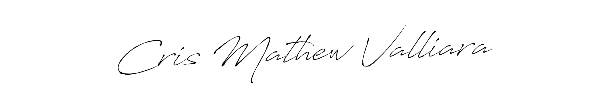 Create a beautiful signature design for name Cris Mathew Valliara. With this signature (Antro_Vectra) fonts, you can make a handwritten signature for free. Cris Mathew Valliara signature style 6 images and pictures png