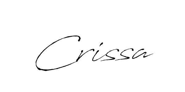 Similarly Antro_Vectra is the best handwritten signature design. Signature creator online .You can use it as an online autograph creator for name Crissa. Crissa signature style 6 images and pictures png