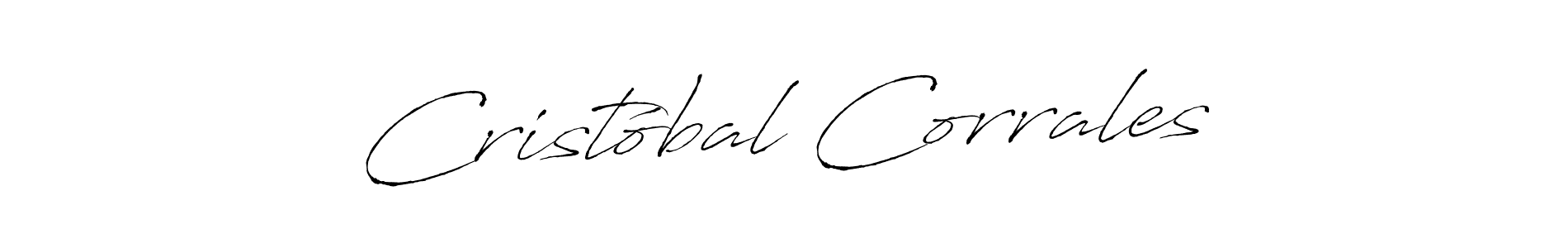 How to make Cristóbal Corrales name signature. Use Antro_Vectra style for creating short signs online. This is the latest handwritten sign. Cristóbal Corrales signature style 6 images and pictures png