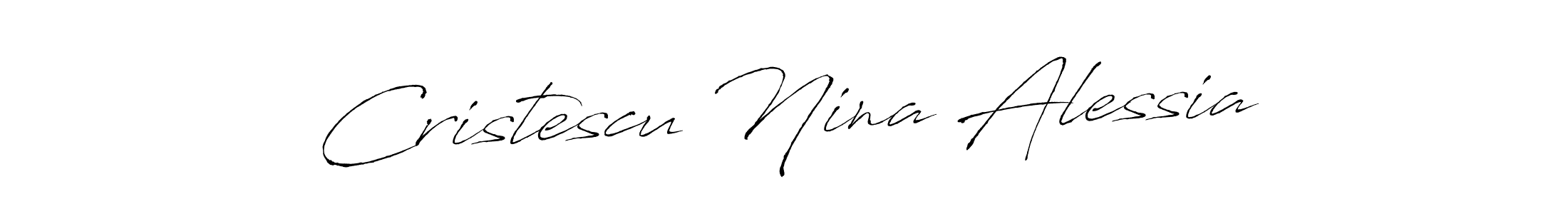 How to make Cristescu Nina Alessia signature? Antro_Vectra is a professional autograph style. Create handwritten signature for Cristescu Nina Alessia name. Cristescu Nina Alessia signature style 6 images and pictures png