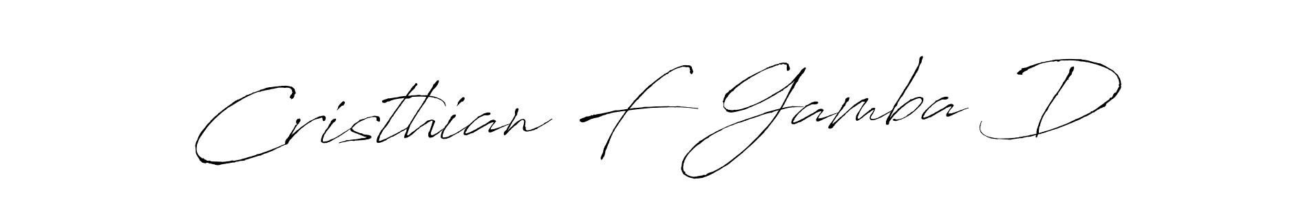 Cristhian F Gamba D stylish signature style. Best Handwritten Sign (Antro_Vectra) for my name. Handwritten Signature Collection Ideas for my name Cristhian F Gamba D. Cristhian F Gamba D signature style 6 images and pictures png
