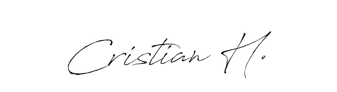 Cristian H. stylish signature style. Best Handwritten Sign (Antro_Vectra) for my name. Handwritten Signature Collection Ideas for my name Cristian H.. Cristian H. signature style 6 images and pictures png