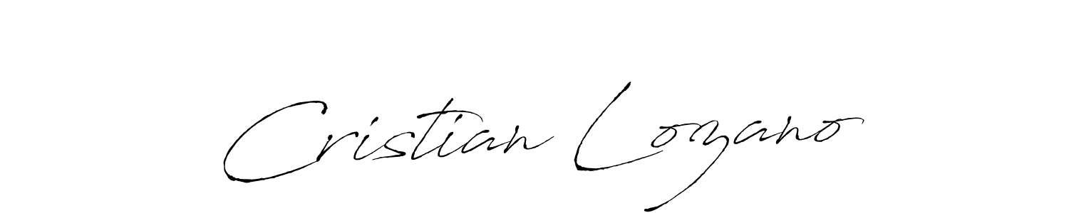 Design your own signature with our free online signature maker. With this signature software, you can create a handwritten (Antro_Vectra) signature for name Cristian Lozano. Cristian Lozano signature style 6 images and pictures png