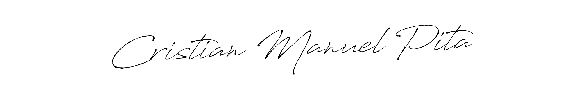 Design your own signature with our free online signature maker. With this signature software, you can create a handwritten (Antro_Vectra) signature for name Cristian Manuel Pita. Cristian Manuel Pita signature style 6 images and pictures png