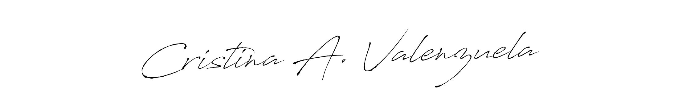 You should practise on your own different ways (Antro_Vectra) to write your name (Cristina A. Valenzuela) in signature. don't let someone else do it for you. Cristina A. Valenzuela signature style 6 images and pictures png