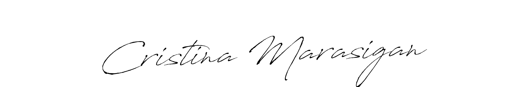 Make a beautiful signature design for name Cristina Marasigan. With this signature (Antro_Vectra) style, you can create a handwritten signature for free. Cristina Marasigan signature style 6 images and pictures png