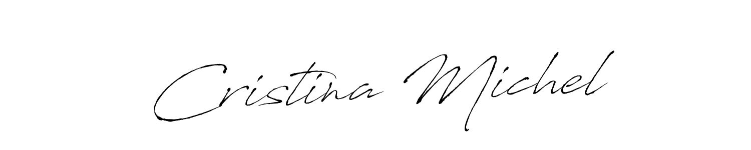 The best way (Antro_Vectra) to make a short signature is to pick only two or three words in your name. The name Cristina Michel include a total of six letters. For converting this name. Cristina Michel signature style 6 images and pictures png