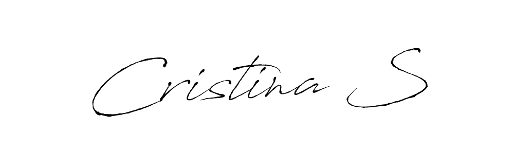 It looks lik you need a new signature style for name Cristina S. Design unique handwritten (Antro_Vectra) signature with our free signature maker in just a few clicks. Cristina S signature style 6 images and pictures png