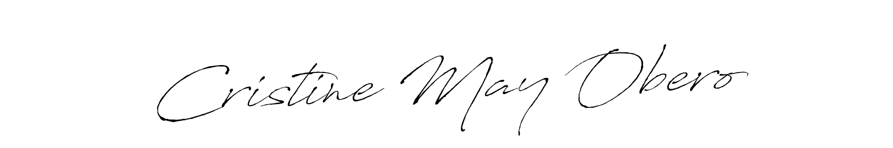 How to make Cristine May Obero name signature. Use Antro_Vectra style for creating short signs online. This is the latest handwritten sign. Cristine May Obero signature style 6 images and pictures png