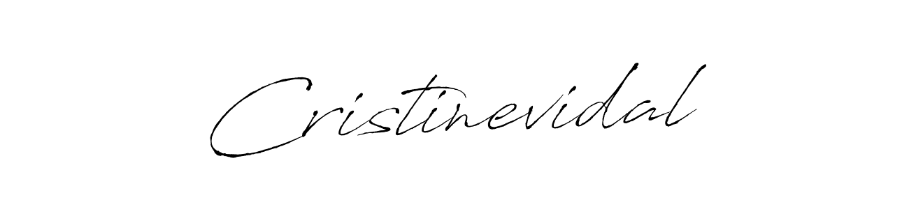 Make a beautiful signature design for name Cristinevidal. With this signature (Antro_Vectra) style, you can create a handwritten signature for free. Cristinevidal signature style 6 images and pictures png