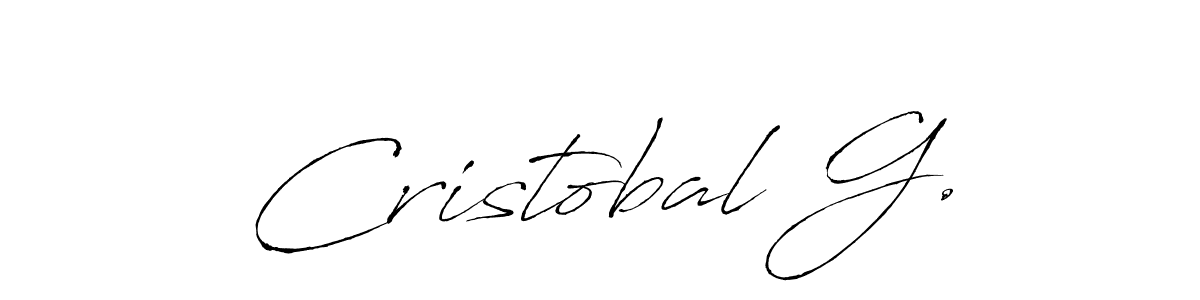 Make a beautiful signature design for name Cristobal G.. With this signature (Antro_Vectra) style, you can create a handwritten signature for free. Cristobal G. signature style 6 images and pictures png