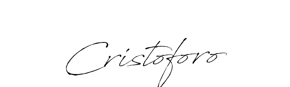 Cristoforo stylish signature style. Best Handwritten Sign (Antro_Vectra) for my name. Handwritten Signature Collection Ideas for my name Cristoforo. Cristoforo signature style 6 images and pictures png