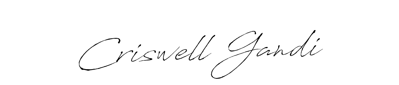 Criswell Gandi stylish signature style. Best Handwritten Sign (Antro_Vectra) for my name. Handwritten Signature Collection Ideas for my name Criswell Gandi. Criswell Gandi signature style 6 images and pictures png