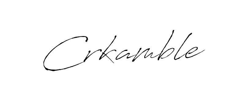 Make a beautiful signature design for name Crkamble. With this signature (Antro_Vectra) style, you can create a handwritten signature for free. Crkamble signature style 6 images and pictures png