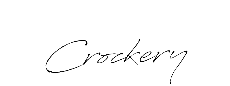 Design your own signature with our free online signature maker. With this signature software, you can create a handwritten (Antro_Vectra) signature for name Crockery. Crockery signature style 6 images and pictures png