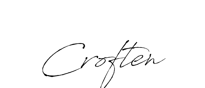 Make a beautiful signature design for name Croften. With this signature (Antro_Vectra) style, you can create a handwritten signature for free. Croften signature style 6 images and pictures png