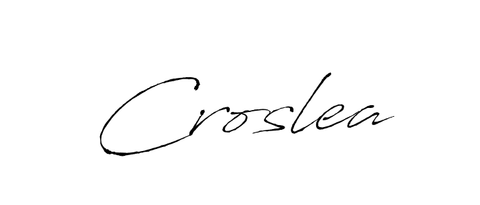 Use a signature maker to create a handwritten signature online. With this signature software, you can design (Antro_Vectra) your own signature for name Croslea. Croslea signature style 6 images and pictures png