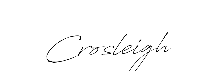 Make a beautiful signature design for name Crosleigh. With this signature (Antro_Vectra) style, you can create a handwritten signature for free. Crosleigh signature style 6 images and pictures png