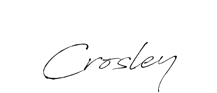 Make a beautiful signature design for name Crosley. With this signature (Antro_Vectra) style, you can create a handwritten signature for free. Crosley signature style 6 images and pictures png