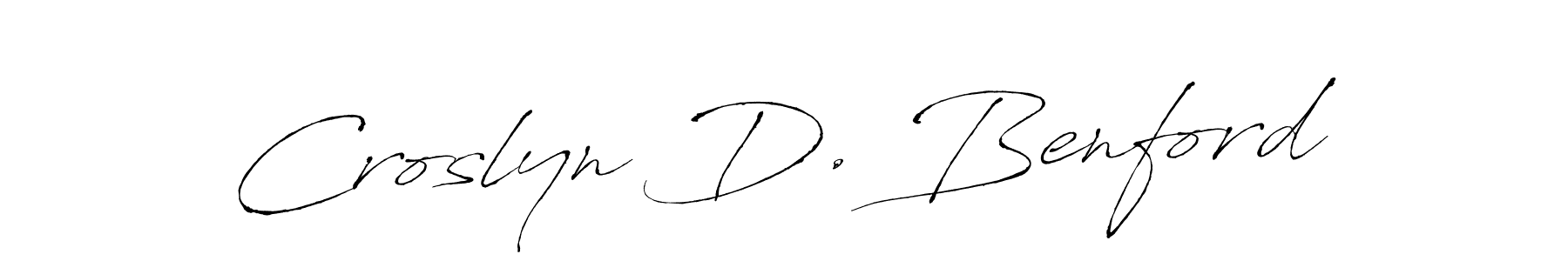 How to make Croslyn D. Benford name signature. Use Antro_Vectra style for creating short signs online. This is the latest handwritten sign. Croslyn D. Benford signature style 6 images and pictures png