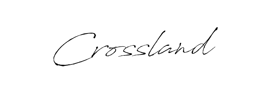 Make a beautiful signature design for name Crossland. With this signature (Antro_Vectra) style, you can create a handwritten signature for free. Crossland signature style 6 images and pictures png