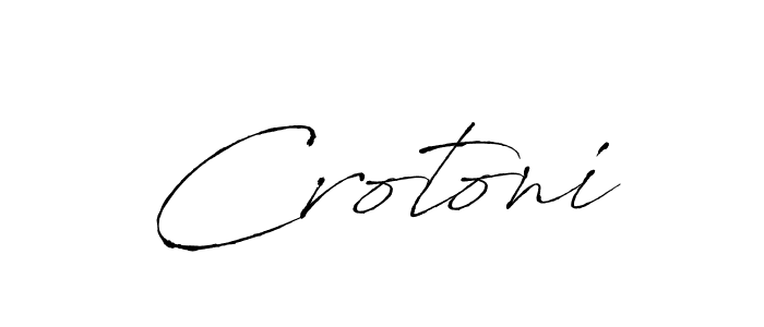 Crotoni stylish signature style. Best Handwritten Sign (Antro_Vectra) for my name. Handwritten Signature Collection Ideas for my name Crotoni. Crotoni signature style 6 images and pictures png