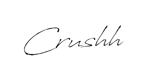 Create a beautiful signature design for name Crushh. With this signature (Antro_Vectra) fonts, you can make a handwritten signature for free. Crushh signature style 6 images and pictures png