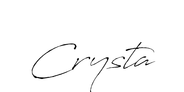 Design your own signature with our free online signature maker. With this signature software, you can create a handwritten (Antro_Vectra) signature for name Crysta. Crysta signature style 6 images and pictures png