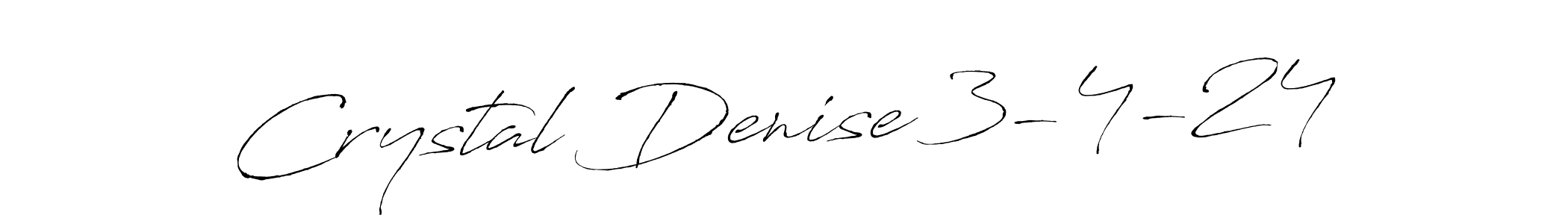 Make a beautiful signature design for name Crystal Denise 3-4-24. With this signature (Antro_Vectra) style, you can create a handwritten signature for free. Crystal Denise 3-4-24 signature style 6 images and pictures png