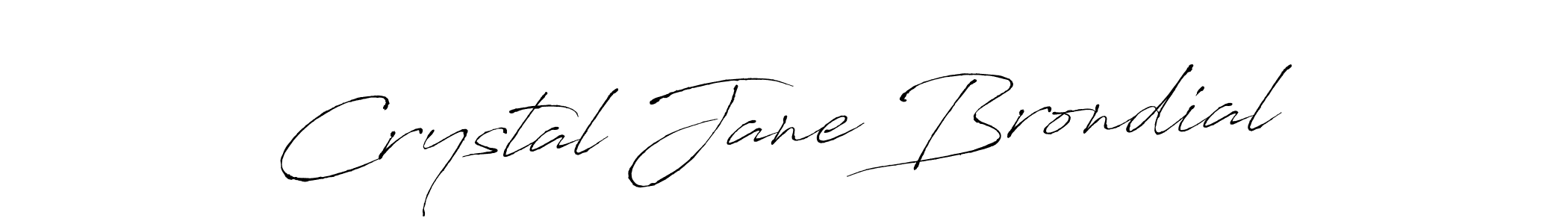 Design your own signature with our free online signature maker. With this signature software, you can create a handwritten (Antro_Vectra) signature for name Crystal Jane Brondial. Crystal Jane Brondial signature style 6 images and pictures png