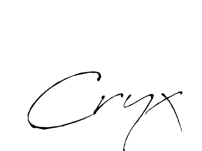 You should practise on your own different ways (Antro_Vectra) to write your name (Cryx) in signature. don't let someone else do it for you. Cryx signature style 6 images and pictures png