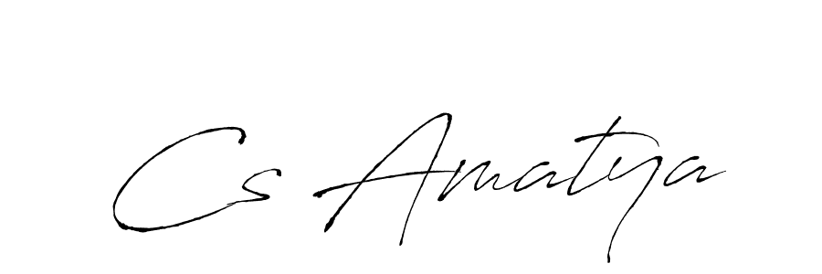 Use a signature maker to create a handwritten signature online. With this signature software, you can design (Antro_Vectra) your own signature for name Cs Amatya. Cs Amatya signature style 6 images and pictures png