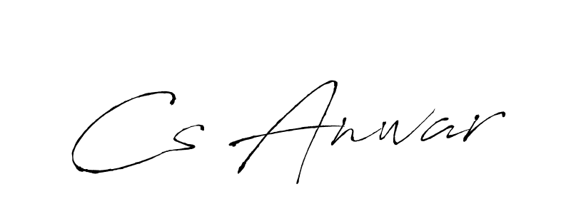 Use a signature maker to create a handwritten signature online. With this signature software, you can design (Antro_Vectra) your own signature for name Cs Anwar. Cs Anwar signature style 6 images and pictures png