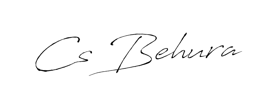 Design your own signature with our free online signature maker. With this signature software, you can create a handwritten (Antro_Vectra) signature for name Cs Behura. Cs Behura signature style 6 images and pictures png