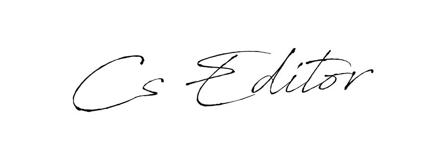 How to make Cs Editor name signature. Use Antro_Vectra style for creating short signs online. This is the latest handwritten sign. Cs Editor signature style 6 images and pictures png