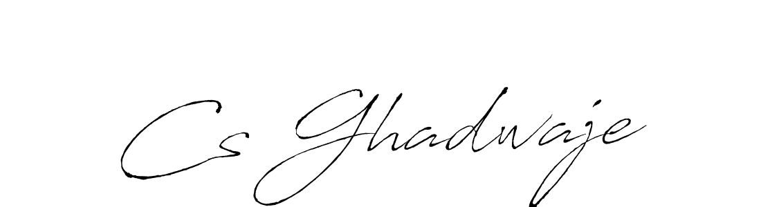 How to make Cs Ghadwaje signature? Antro_Vectra is a professional autograph style. Create handwritten signature for Cs Ghadwaje name. Cs Ghadwaje signature style 6 images and pictures png