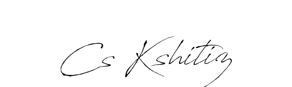 This is the best signature style for the Cs Kshitiz name. Also you like these signature font (Antro_Vectra). Mix name signature. Cs Kshitiz signature style 6 images and pictures png