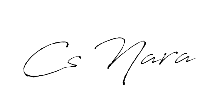 Make a beautiful signature design for name Cs Nara. With this signature (Antro_Vectra) style, you can create a handwritten signature for free. Cs Nara signature style 6 images and pictures png