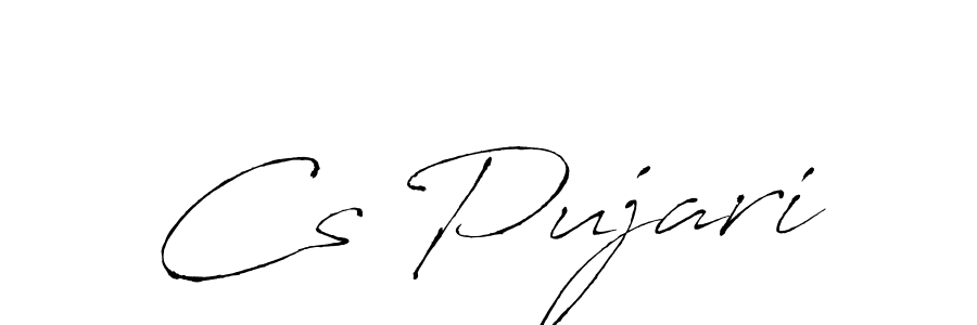 How to make Cs Pujari name signature. Use Antro_Vectra style for creating short signs online. This is the latest handwritten sign. Cs Pujari signature style 6 images and pictures png