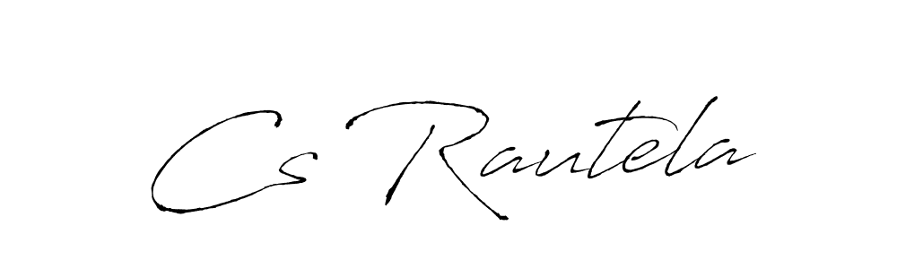 Cs Rautela stylish signature style. Best Handwritten Sign (Antro_Vectra) for my name. Handwritten Signature Collection Ideas for my name Cs Rautela. Cs Rautela signature style 6 images and pictures png