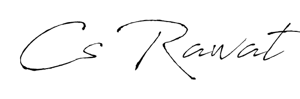 The Antro_Vectra font transforms the name Cs Rawat into an executive sign with sharp precision and distinguished character. Cs Rawat signature style 6 images and pictures png