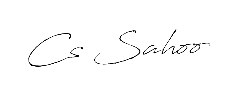 Design your own signature with our free online signature maker. With this signature software, you can create a handwritten (Antro_Vectra) signature for name Cs Sahoo. Cs Sahoo signature style 6 images and pictures png