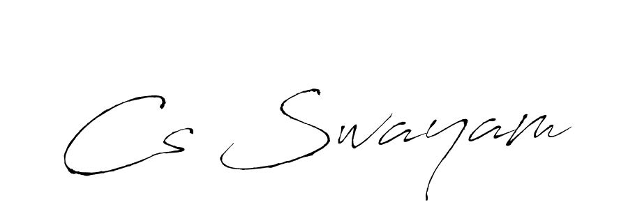 Cs Swayam stylish signature style. Best Handwritten Sign (Antro_Vectra) for my name. Handwritten Signature Collection Ideas for my name Cs Swayam. Cs Swayam signature style 6 images and pictures png