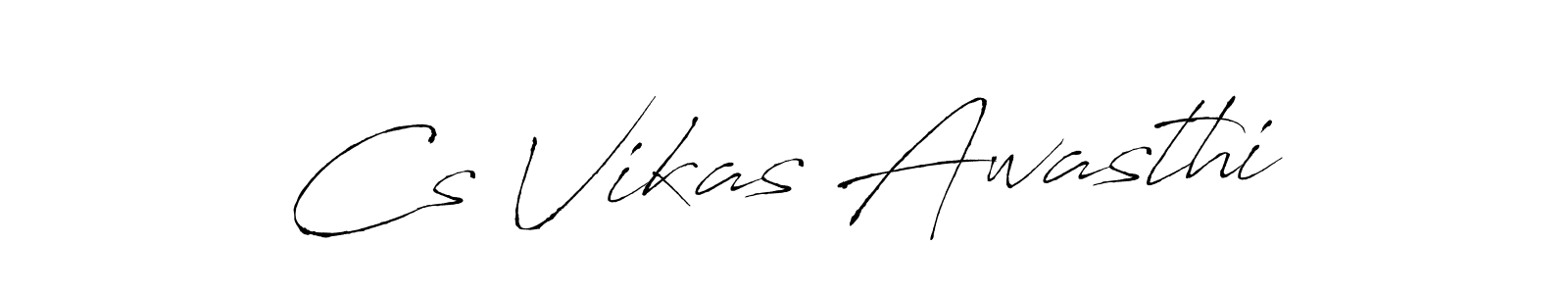 Use a signature maker to create a handwritten signature online. With this signature software, you can design (Antro_Vectra) your own signature for name Cs Vikas Awasthi. Cs Vikas Awasthi signature style 6 images and pictures png