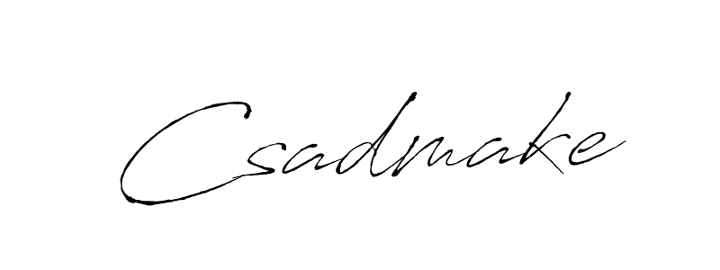 Antro_Vectra is a professional signature style that is perfect for those who want to add a touch of class to their signature. It is also a great choice for those who want to make their signature more unique. Get Csadmake name to fancy signature for free. Csadmake signature style 6 images and pictures png